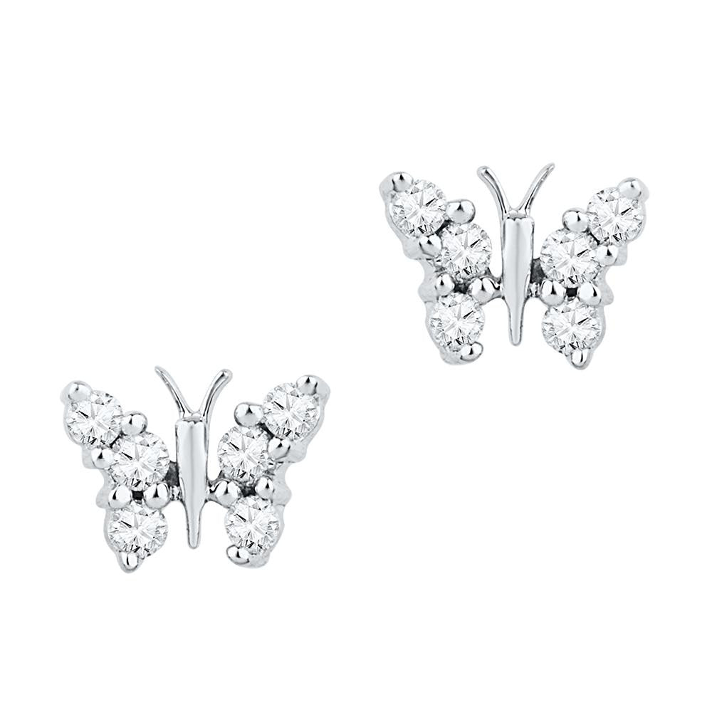 1-5CTW-Diamond BUTTERFLY EARRINGS