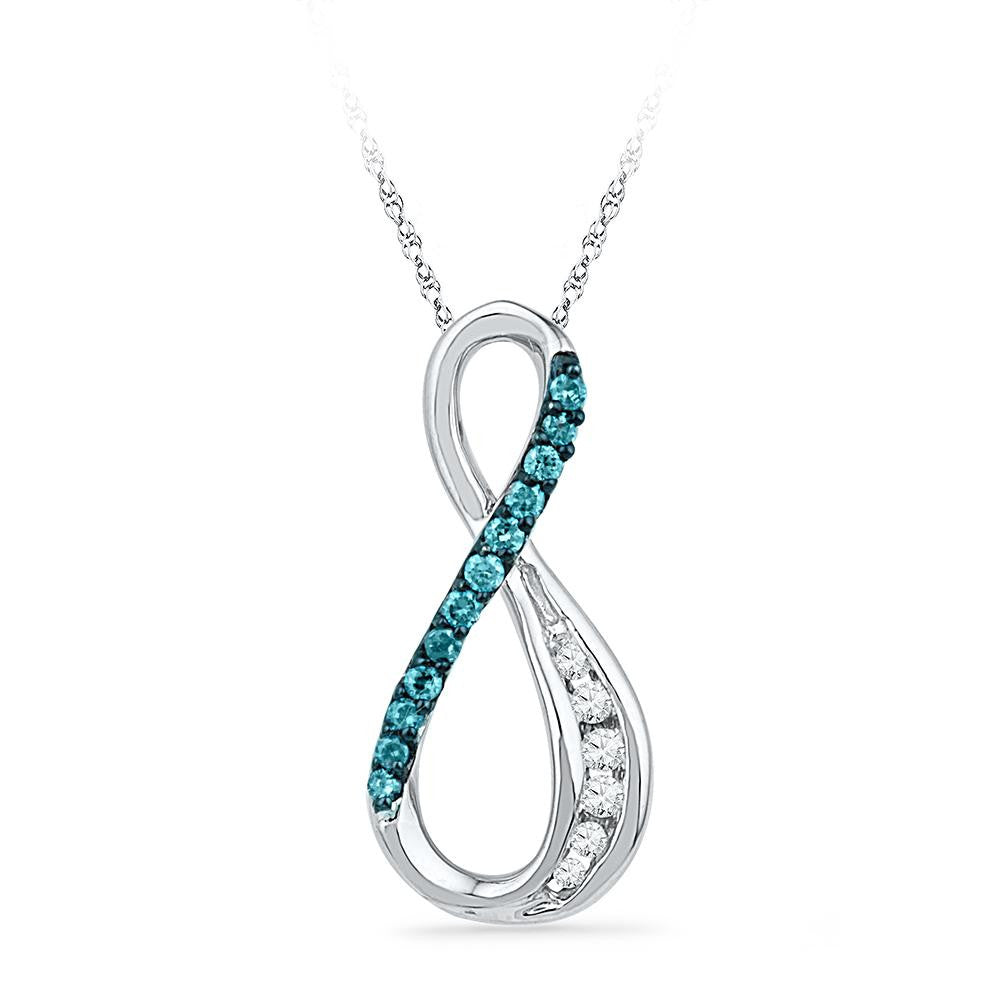 1-6CTW-Diamond BLUE  PENDANT