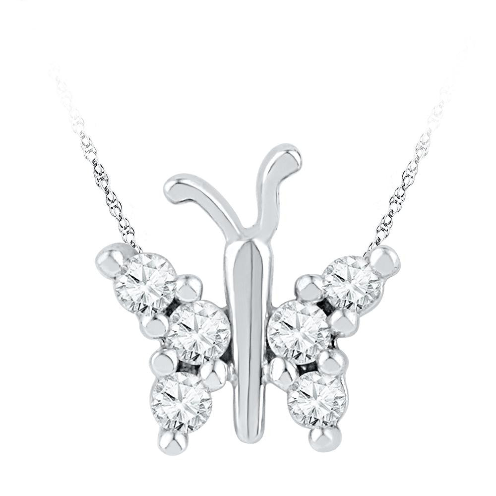 1-5CTW-Diamond BUTTERFLY PENDANT