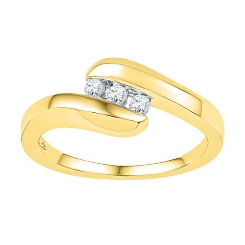 10K Yellow-gold 0.12CTW-Diamond FASHION BAND