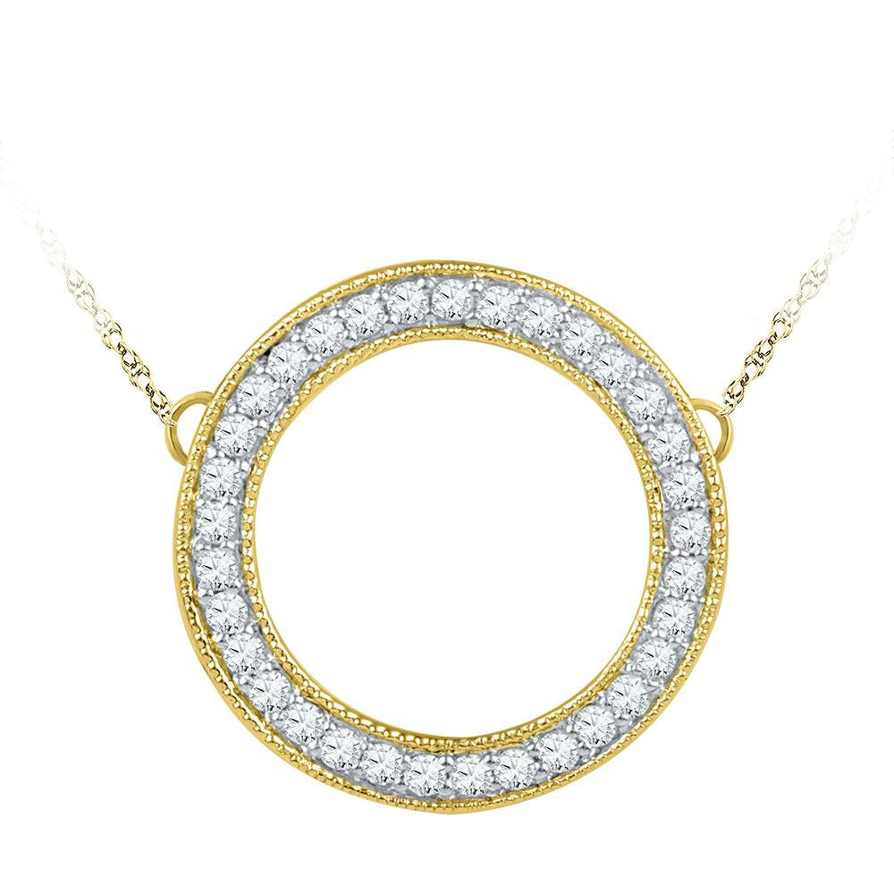 1-2CTW-Diamond CIRCLE NECKLACE