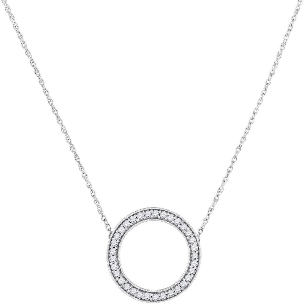 1-2CTW-Diamond CIRCLE NECKLACE