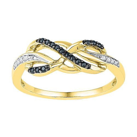 10K Yellow-gold 0.10CTW-Diamond FASHION RING