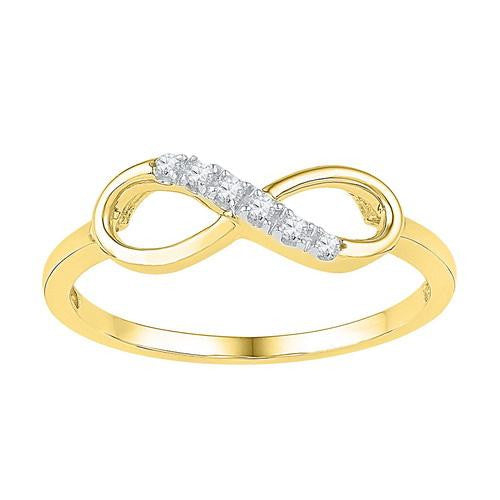 10K Yellow-gold 0.05CTW-Diamond FASHION RING