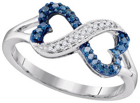 1-6CTW-Diamond BLUE  RING