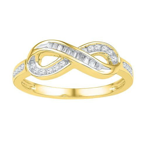 10K Yellow-gold 0.20CTW-Diamond FASHION RING