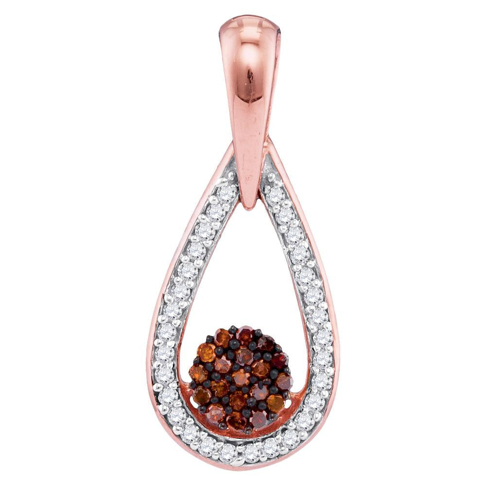 1-6CTW-Diamond MICRO-PAVE RED PENDANT