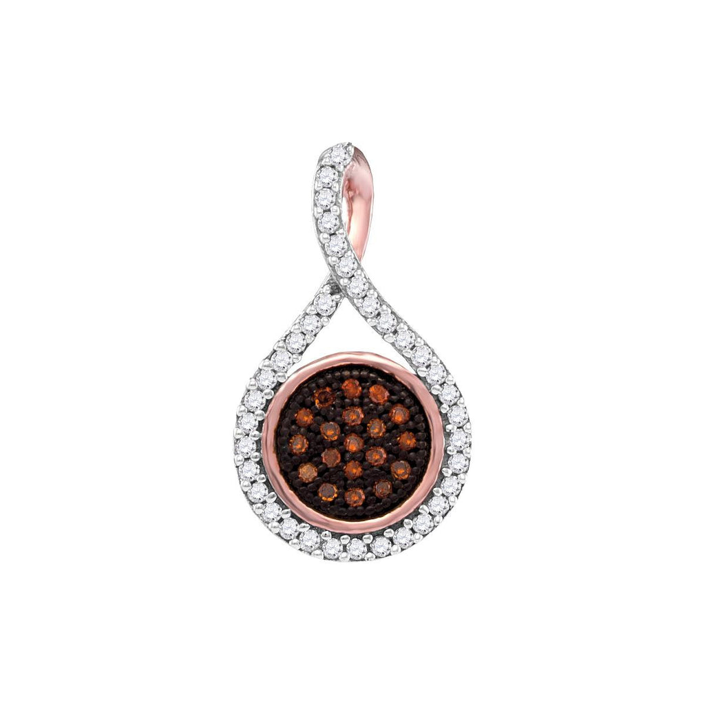 1-6CTW-Diamond MICRO-PAVE RED PENDANT