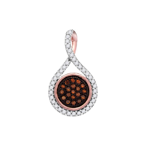 1-6CTW-Diamond MICRO-PAVE RED PENDANT