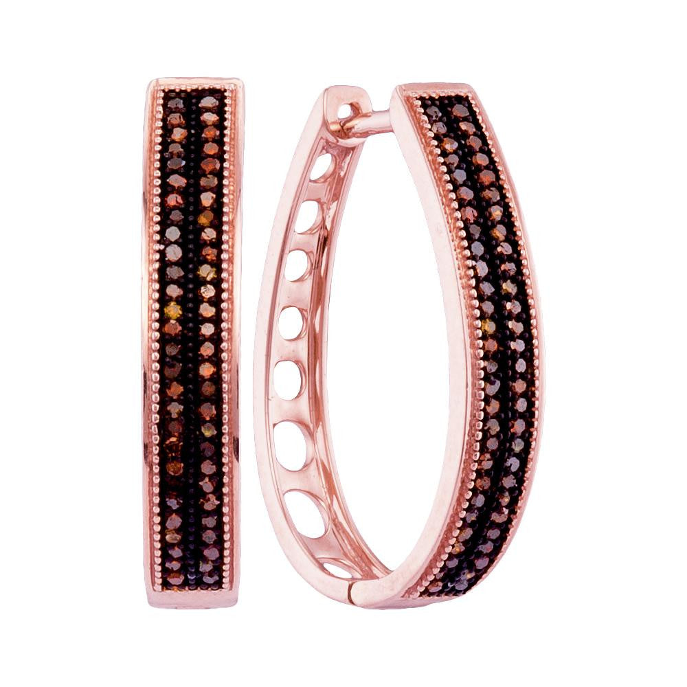 1-3CTW-Diamond FASHION RED HOOPS