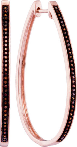 1-4CTW-Diamond FASHION RED HOOPS