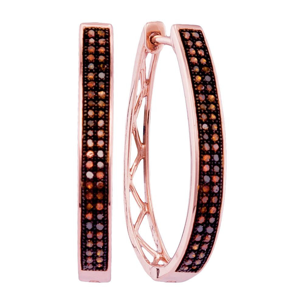 1-3CTW-Diamond FASHION RED HOOPS