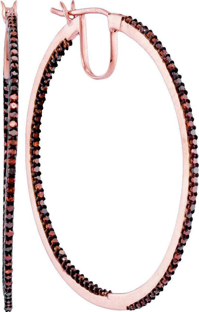 1-2CTW-Diamond FASHION RED HOOPS