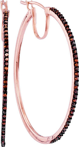 1-4CTW-Diamond FASHION RED HOOPS