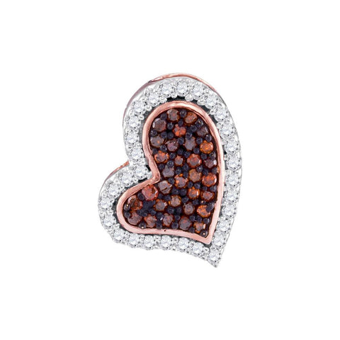 1-8CTW-Diamond HEART RED PENDANT