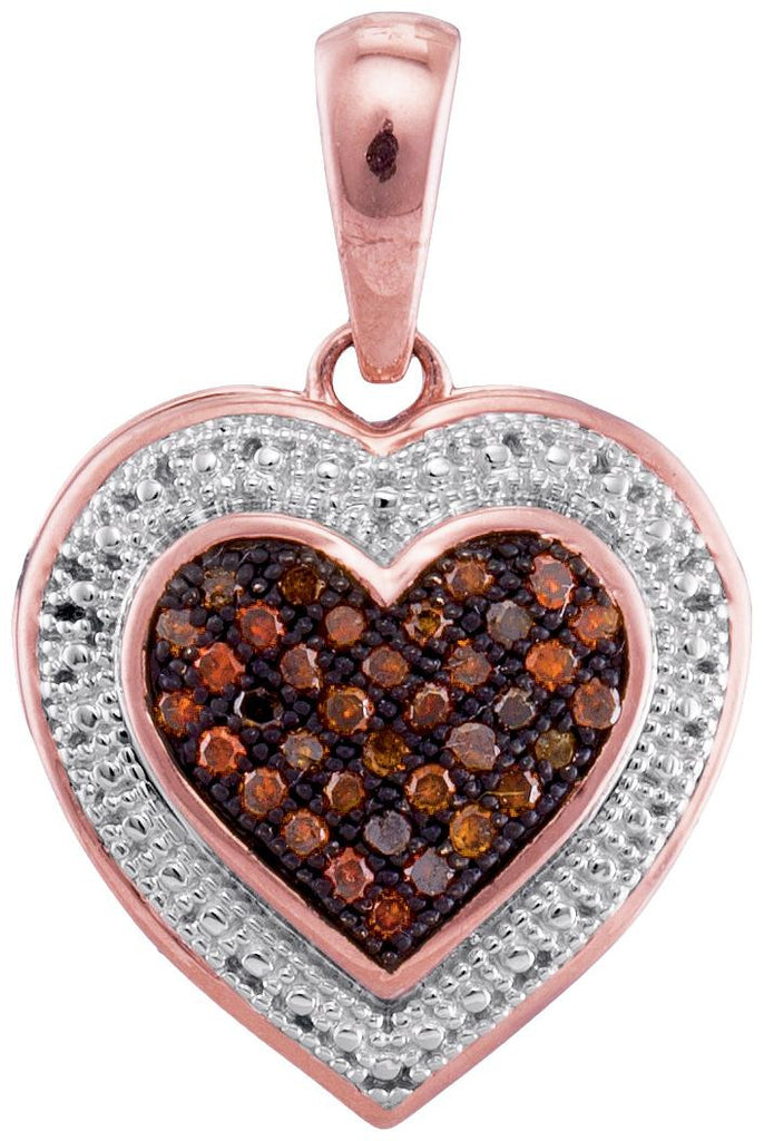 1-8CTW-Diamond HEART RED PENDANT