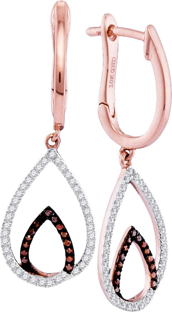 1-4CTW-Diamond FASHION RED EARRING