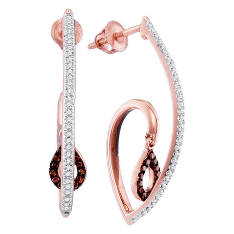 1-4CTW-Diamond FASHION RED EARRING