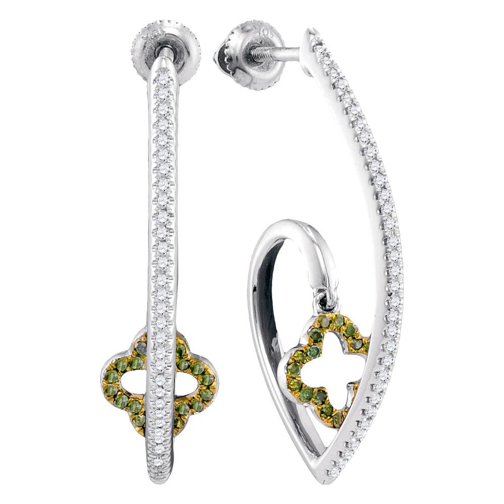 1-4CTW-Diamond FASHION GREEN EARRING