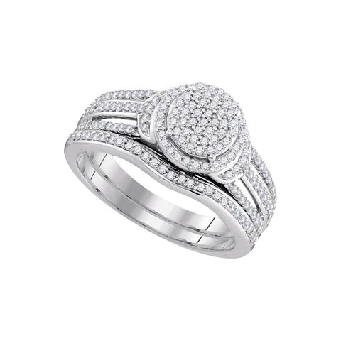 1-2CTW-Diamond MICRO-PAVE BRIDAL RING