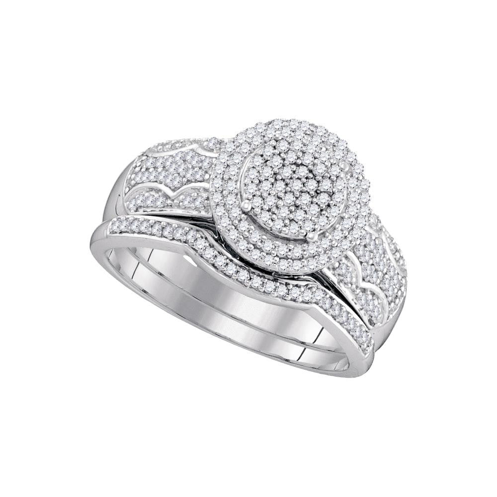 1-2CTW-Diamond MICRO-PAVE BRIDAL RING