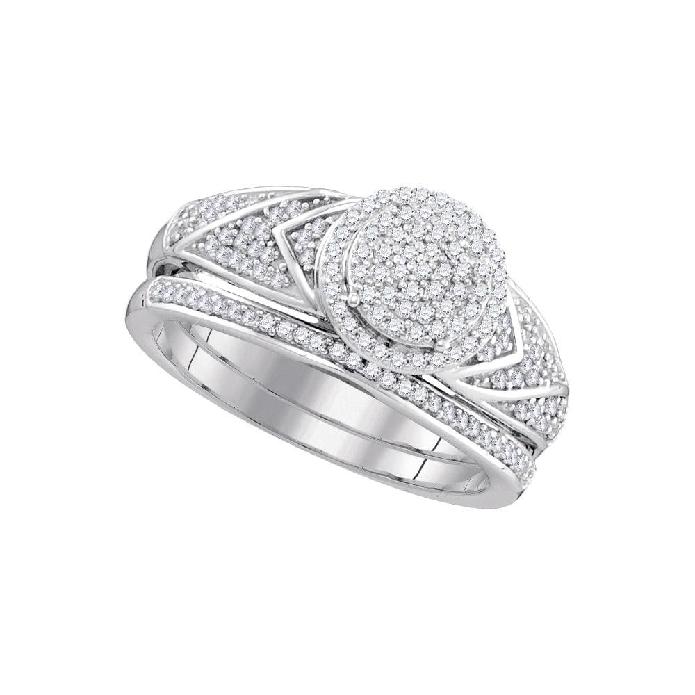 3-8CTW-Diamond MICRO-PAVE BRIDAL RING