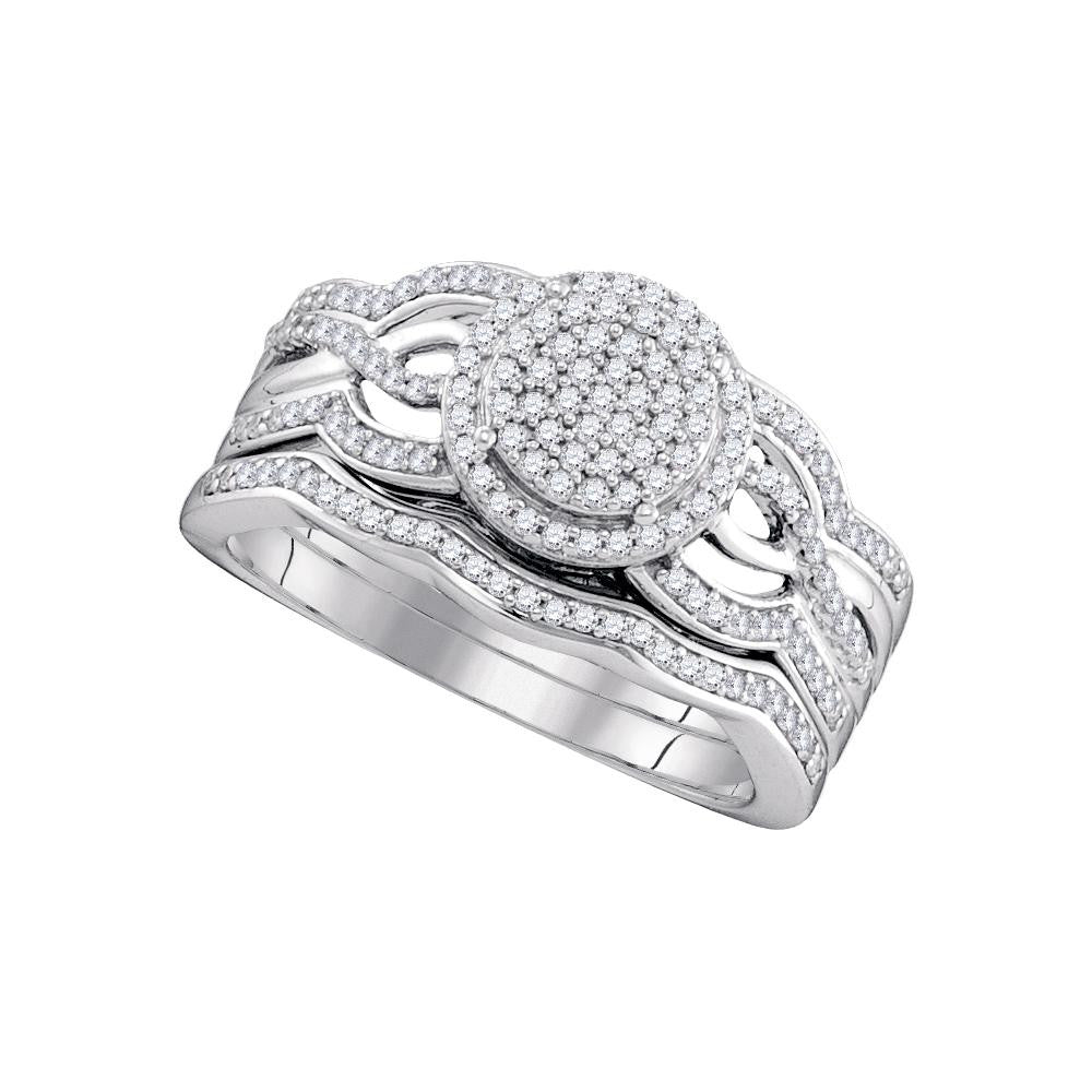 1-2CTW-Diamond MICRO-PAVE BRIDAL RING