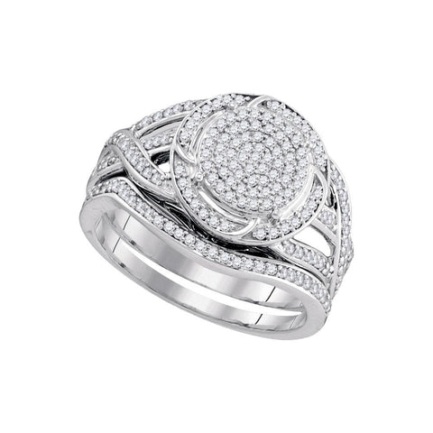 1-2CTW-Diamond MICRO-PAVE BRIDAL RING