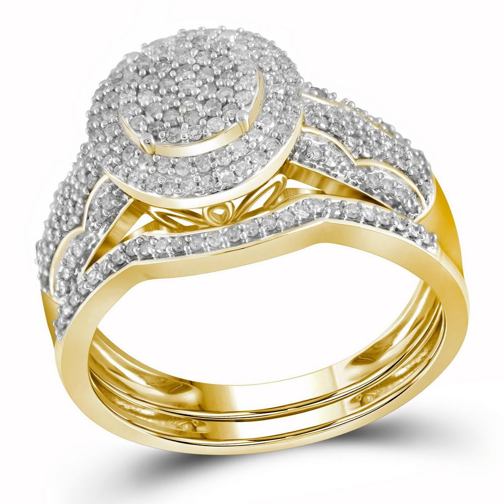 1-2CTW-Diamond MICRO-PAVE BRIDAL RING