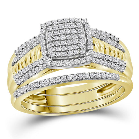 3-8CTW-Diamond MICRO-PAVE BRIDAL SET