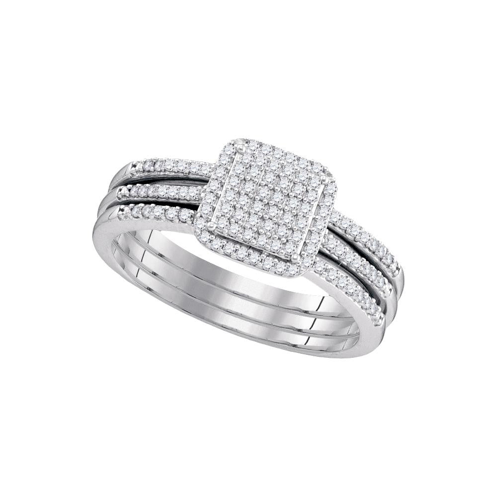 1-3CTW-Diamond MICRO-PAVE BRIDAL SET