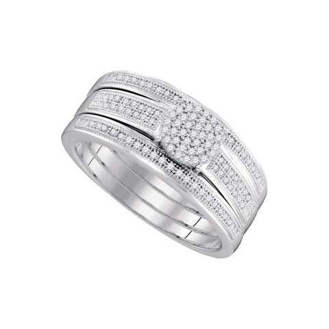 1-4CTW-Diamond MICRO-PAVE BRIDAL SET