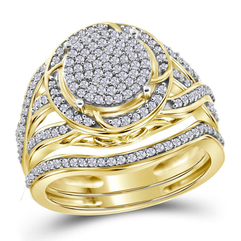 1-2CTW-Diamond MICRO-PAVE BRIDAL RING