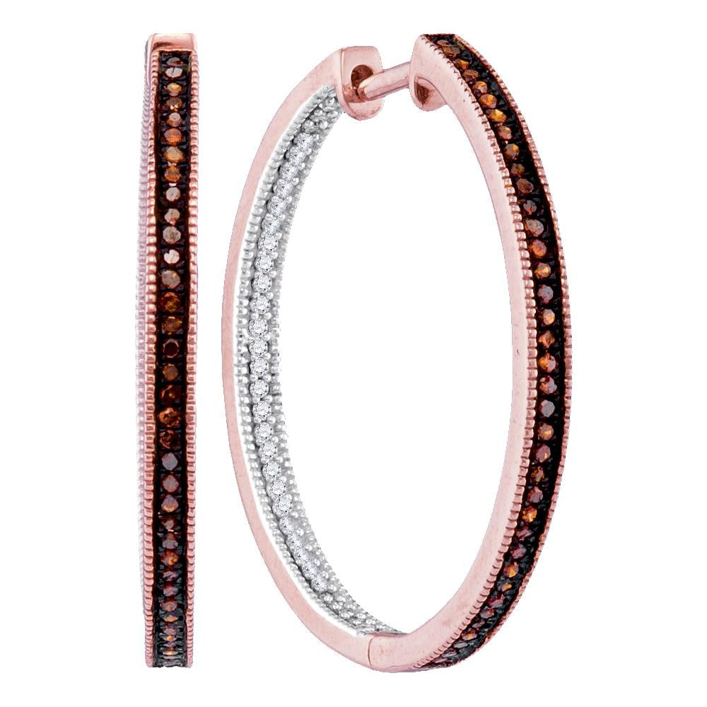 1-2CTW-Diamond FASHION RED HOOPS