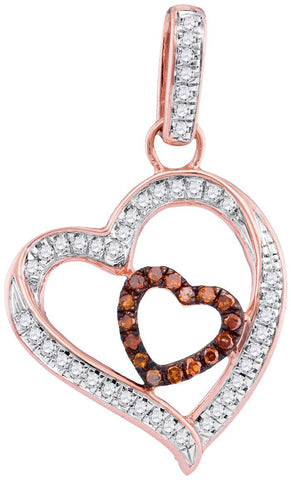 1-6CTW-Diamond RED HEART PENDANT