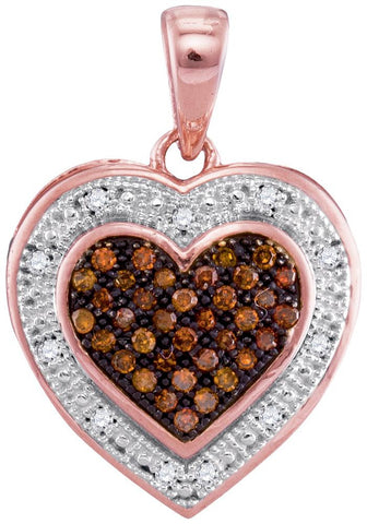 1-8CTW-Diamond RED HEART PENDANT