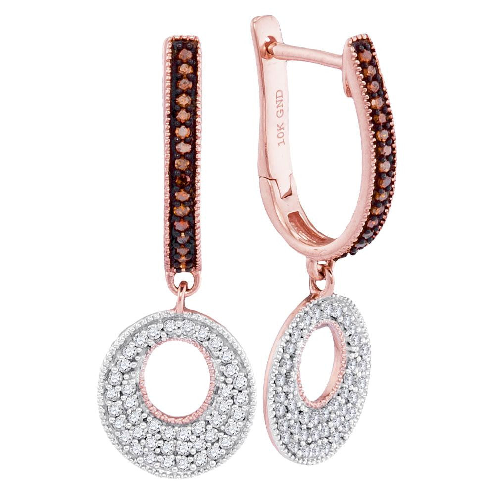 3-8CTW-Diamond RED  EARRING