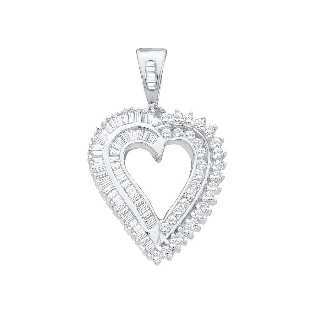 1 CTW-Diamond HEART PENDANT