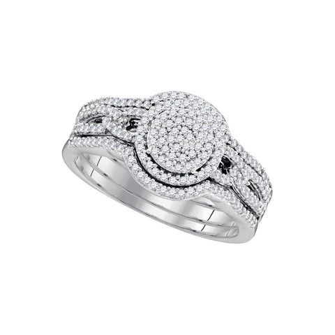 3-8CTW-Diamond MICRO-PAVE BRIDAL SET