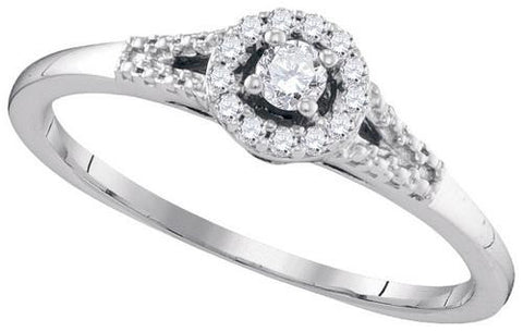 10KT White Gold 0.14CTW-Diamond FASHION RING