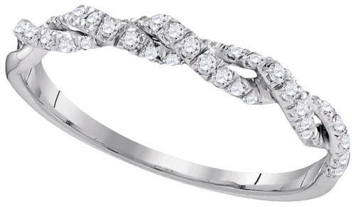 10KT White Gold 0.29CTW-Diamond FASHION RING