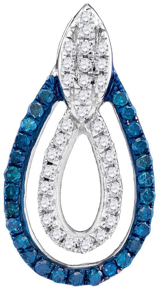 1-5CTW-Diamond FASHION BLUE PENDANT