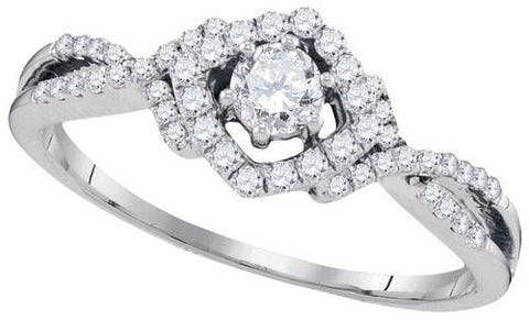 10KT White Gold 0.41CTW-Diamond FASHION RING