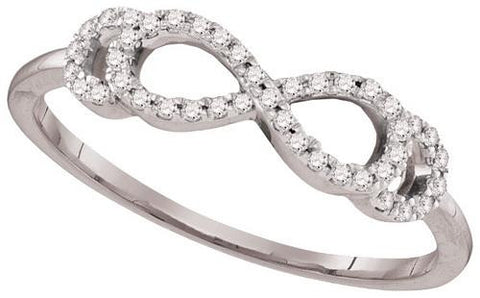 10KT White Gold 0.14CTW-Diamond FASHION RING