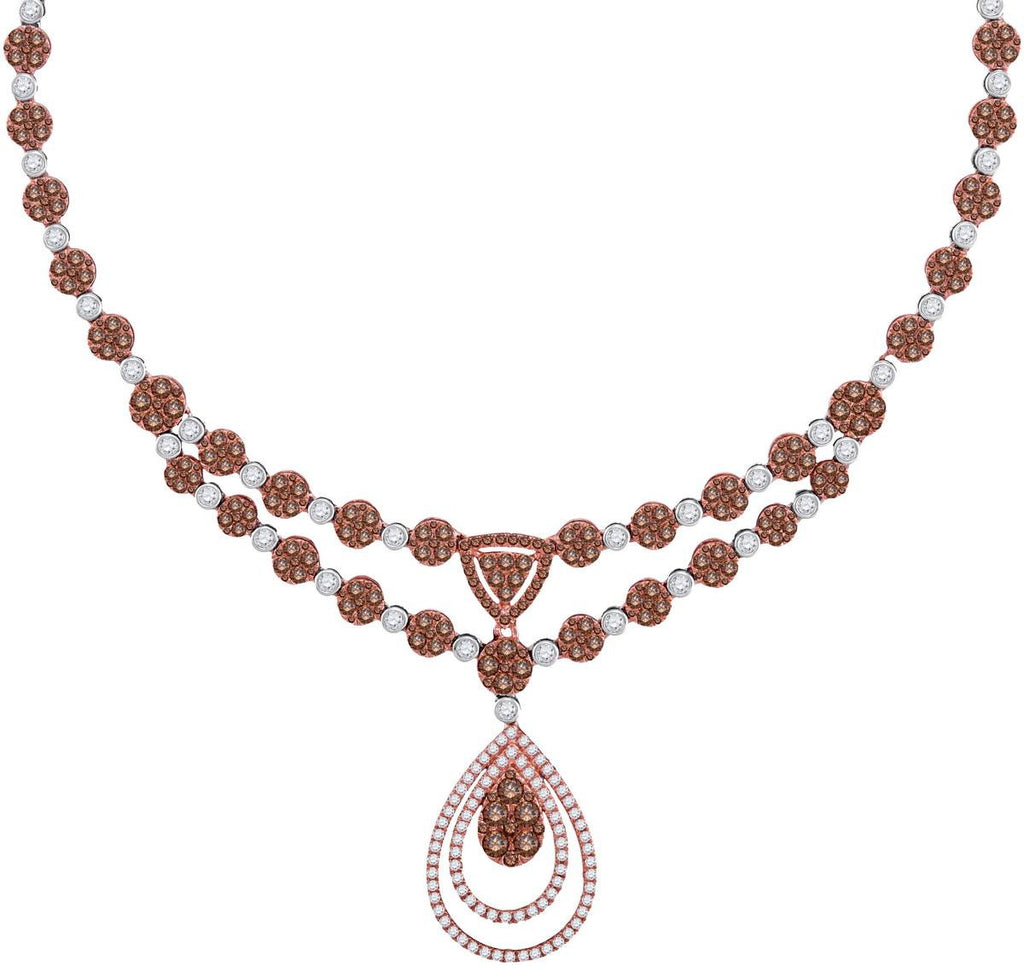 7 CTW-Diamond BROWN  NECKLACE