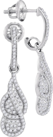 3-8CTW-Diamond MICRO-PAVE EARRINGS