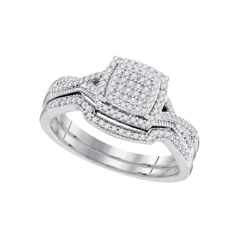 1-3CTW-Diamond MICRO-PAVE BRIDAL SET