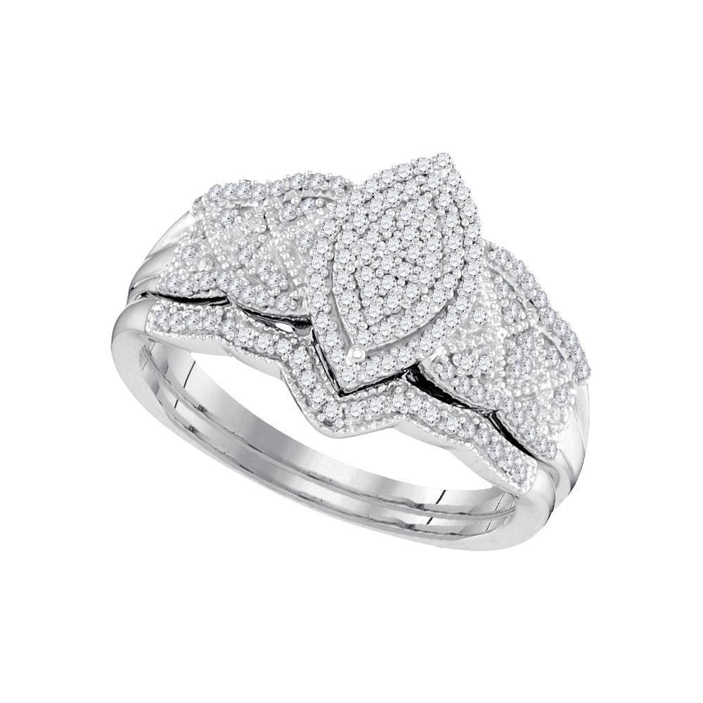 3-8CTW-Diamond MICRO-PAVE BRIDAL SET