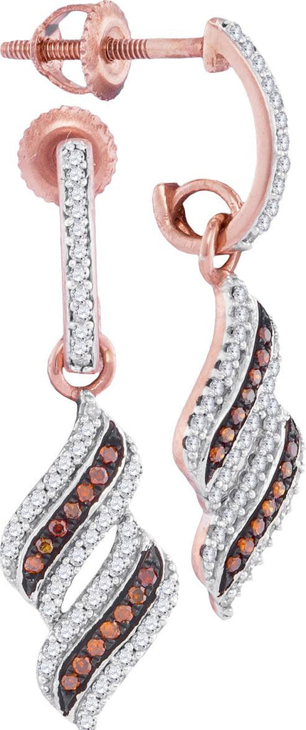 1-3CTW-Diamond RED MIRCO-PAVE EARRINGS