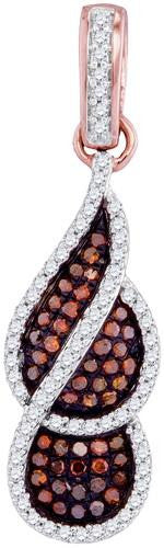 10KT Rose Gold 0.33CTW-Diamond MICRO-PAVE PENDANT